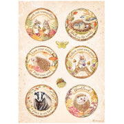 STAMPERIA A4 Rice Paper - WOODLAND DFSA4819